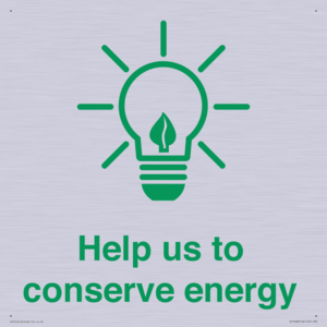 Help us to conserve energy 